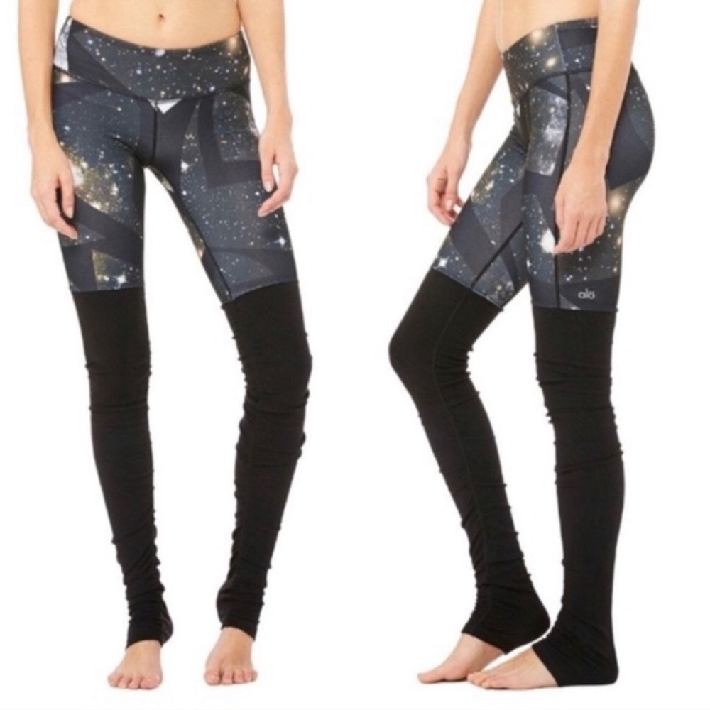 $108 ALO Yoga Goddess Airbursh Galaxy Leggings Sz M Only Worn 1x